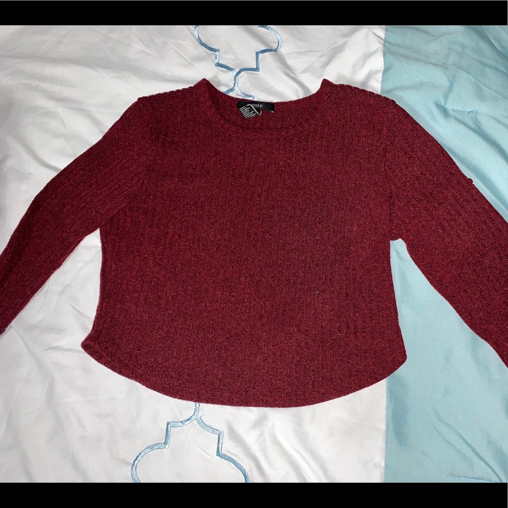 Thicker long sleeves crop shirt